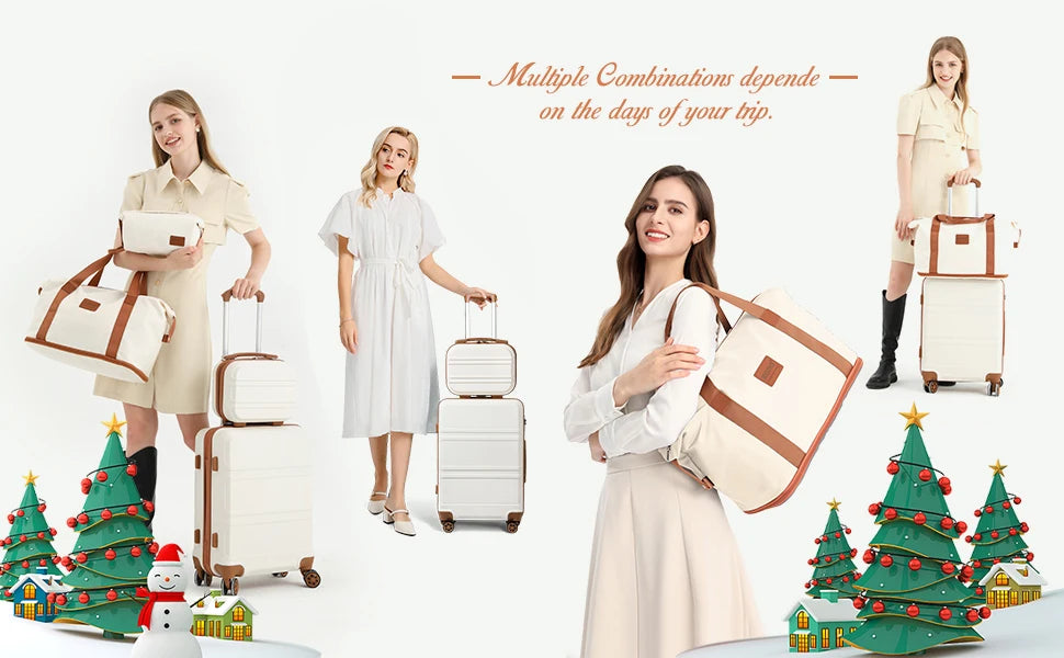 Set de Valise Premium 4 pièces - Voyager Elégant, Organisé et Sécurisé