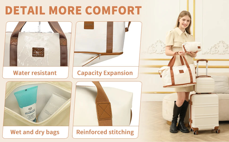 Set de Valise Premium 4 pièces - Voyager Elégant, Organisé et Sécurisé