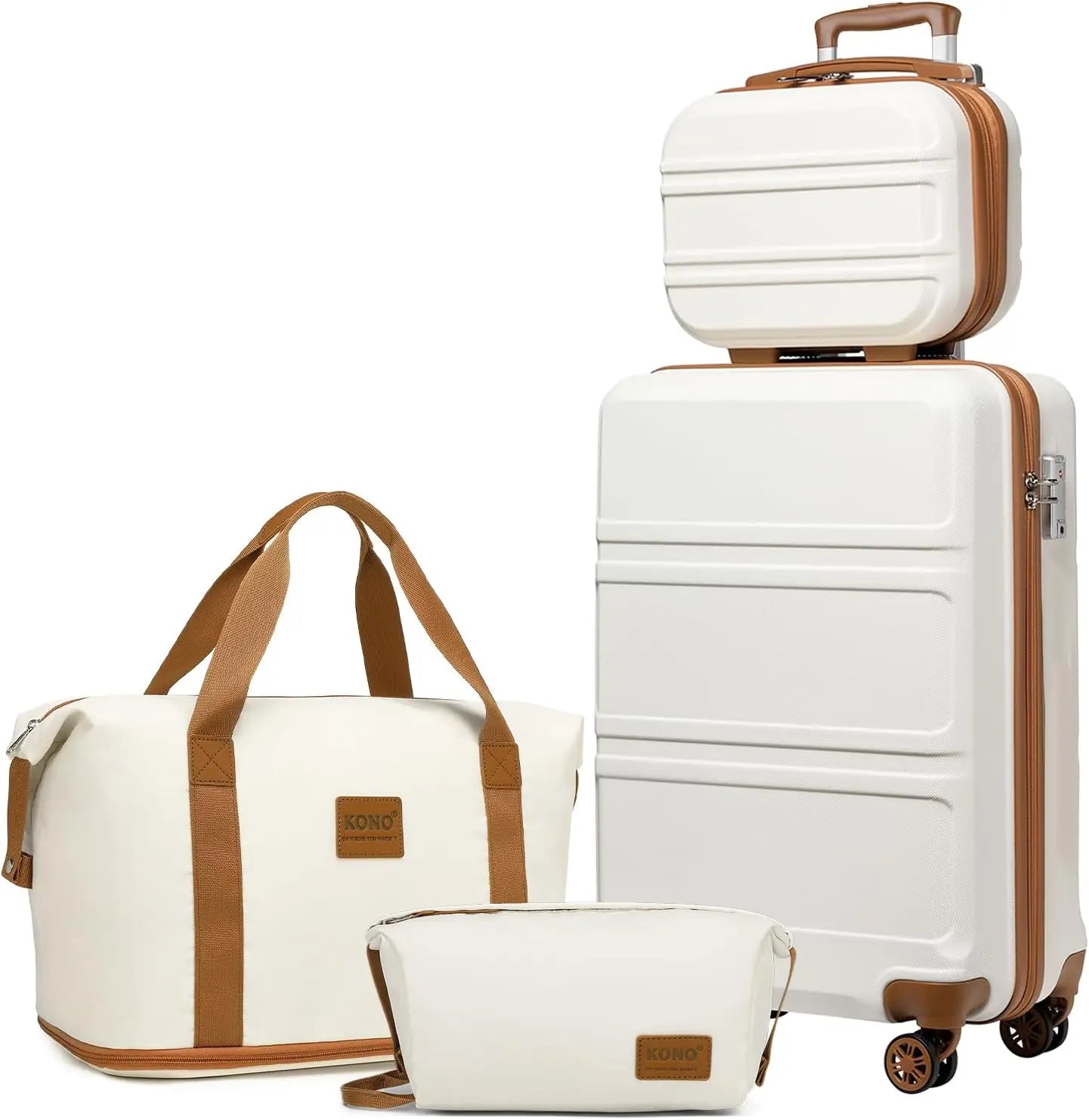 Set de Valise Premium 4 pièces - Voyager Elégant, Organisé et Sécurisé