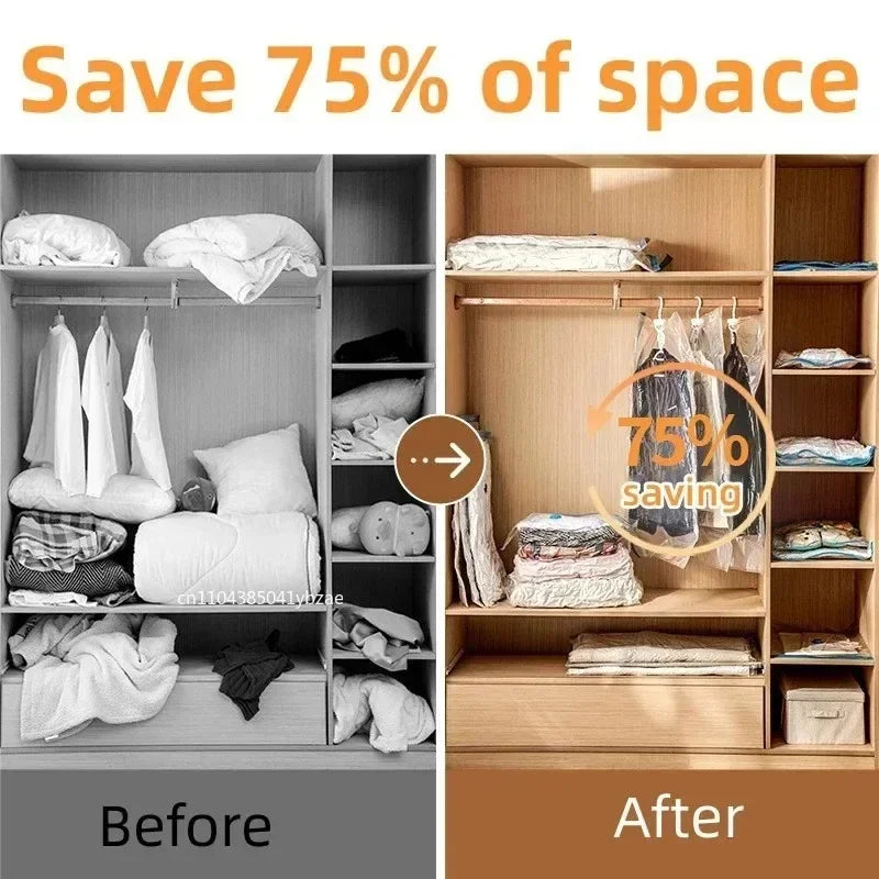 Pochettes de Voyage Sous Vide - Gagnez jusqu'à 60% d'Espace