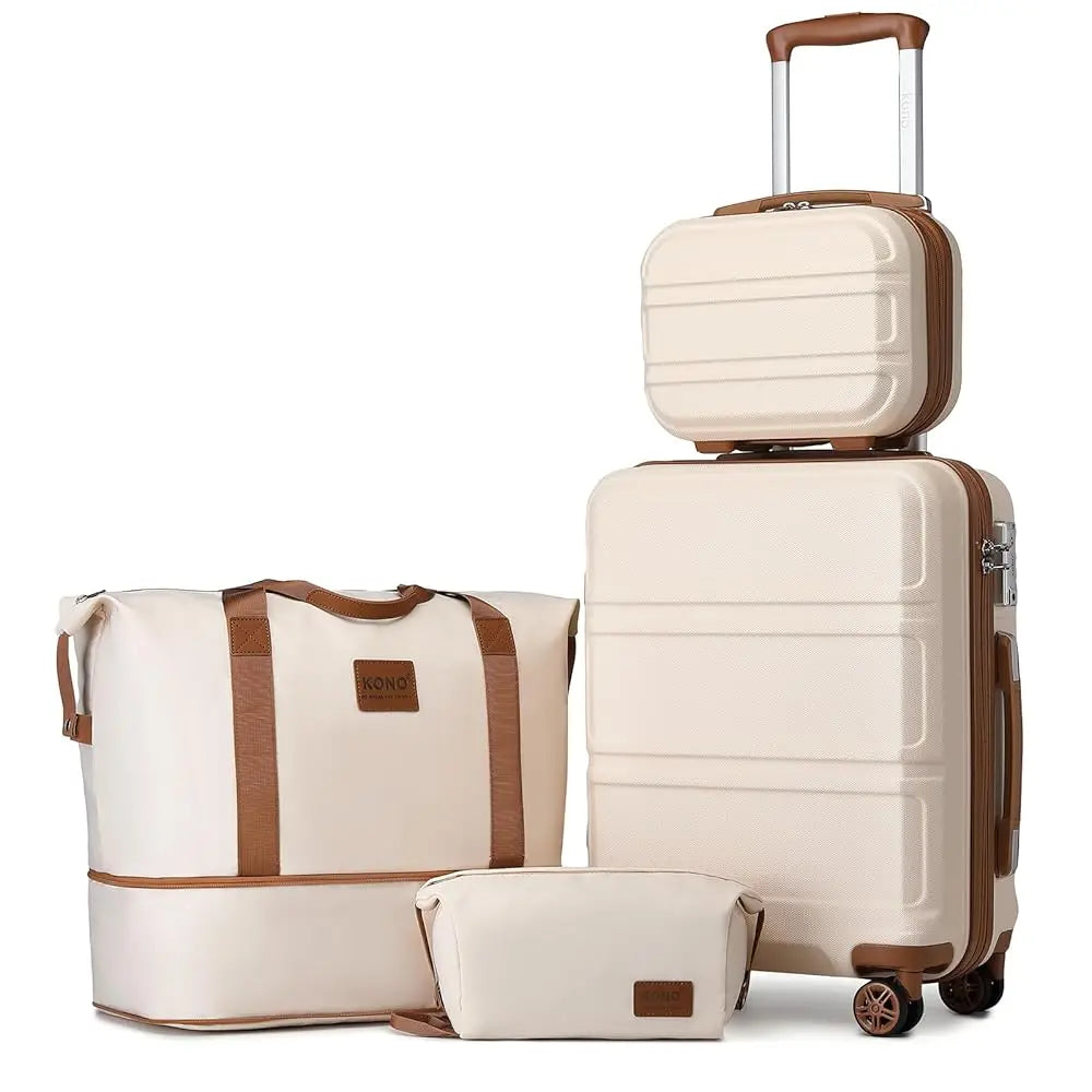 Set de Valise Premium 4 pièces - Voyager Elégant, Organisé et Sécurisé