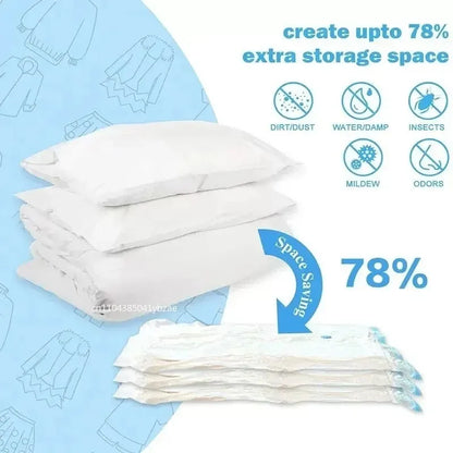 Pochettes de Voyage Sous Vide - Gagnez jusqu'à 60% d'Espace