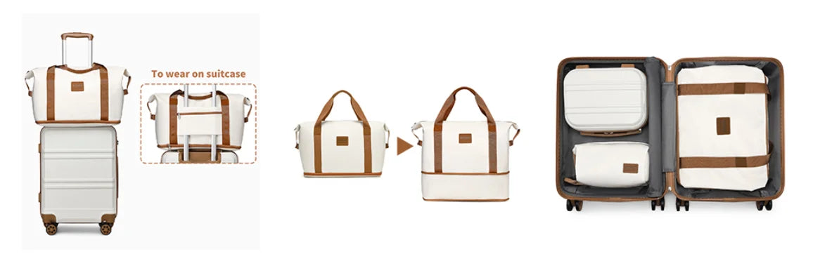 Set de Valise Premium 4 pièces - Voyager Elégant, Organisé et Sécurisé