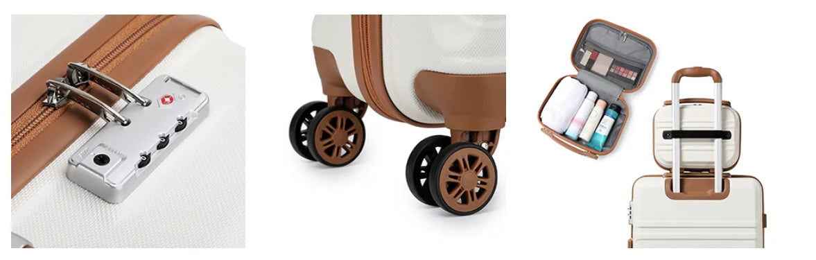 Set de Valise Premium 4 pièces - Voyager Elégant, Organisé et Sécurisé